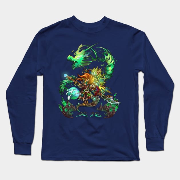 Earth Dragon Zodiac Long Sleeve T-Shirt by dewanata_18